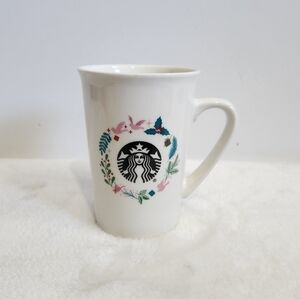 Starbucks 2019 Glazed White Christmas Holiday Siren Coffee Cup Mug 10 Oz